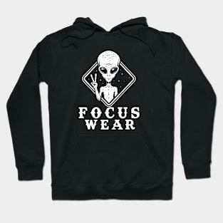 Focus Wear Alien V Sign White Hoodie